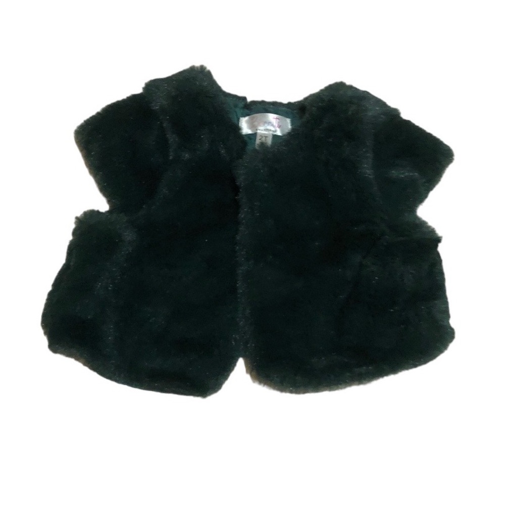 Biscotti•Green Faux Fur Vest